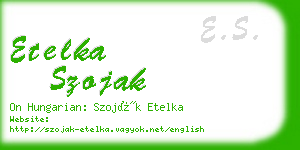 etelka szojak business card